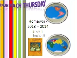 Homework 2013  –