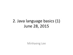 2 . Java language basics (1