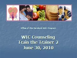 Office of the Maryland WIC Program