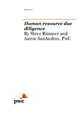 Human resource due diligence