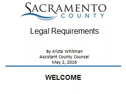 By Krista Whitman Assistant County Counsel