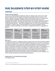 DUE DILIGENCE STEPBYSTEP GUIDE OVERVIEW WHAT IS DUE DI