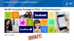 WCMS Template Package 4 (TP4):  UX Best Practices