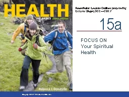 FOCUS ON Your Spiritual Health