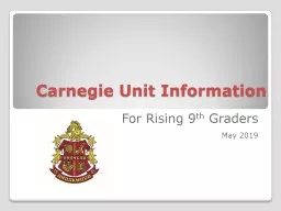 Carnegie Unit Information