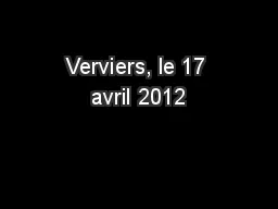 Verviers, le 17 avril 2012