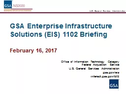 GSA Enterprise  Infrastructure Solutions (