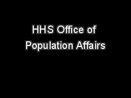 HHS Office of Population Affairs
