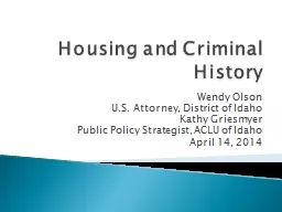 Housing and Criminal History
