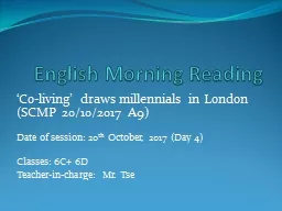 English Morning Reading