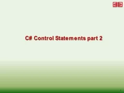 C# Control Statements part