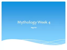 Mythology Week 4 Raprich