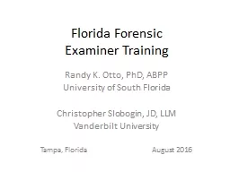 Florida Forensic  Examiner Training