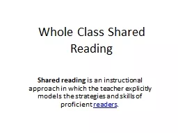 Whole Class Shared Reading