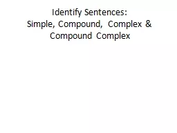 Identify Sentences: