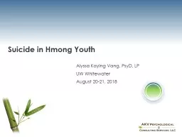 Suicide in Hmong Youth