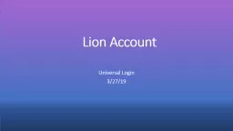 Lion Account Universal Login
