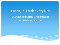 Living in  Faith Every Day