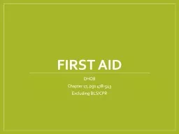 First Aid DHO8 Chapter 17,
