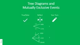 Tree Diagrams and Mutually Exclusive Events