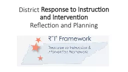 District  Response to Instruction and Intervention