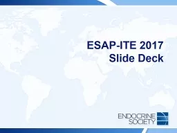 ESAP-ITE 2017 Slide Deck