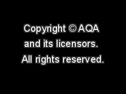 Copyright © AQA and its licensors. All rights reserved.