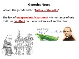 Genetics Notes Who is