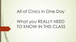 All of Civics in One Day