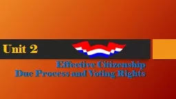 Unit 2 Effective Citizenship