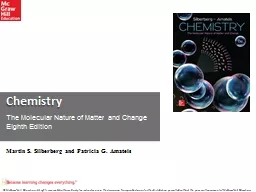 Chemistry The Molecular Nature of Matter and Change  Eighth Edition