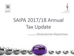 SAIPA 2017/18 Annual Tax Update