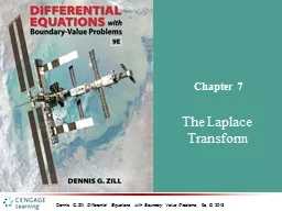 Chapter  7 The Laplace Transform