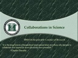 Collaborations in Science