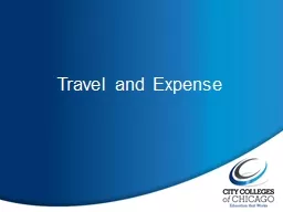 Travel and  Expense