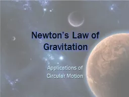 Newton’s Law of Gravitation