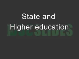 State and Higher education