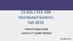 CS 425 / ECE 428  Distributed Systems