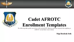 Cadet  AFROTC Enrollment Templates