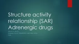 Structure activity relationship (SAR)of sympathomimetic amines, Adrenergic antagonist and Neurone blockers