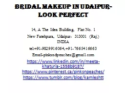 Bridal Makeup in Udaipur-Look Perfect