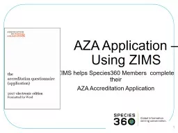 AZA Application –