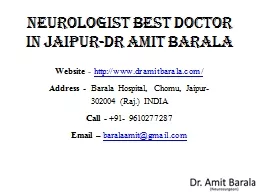 Neurologist Best Doctor in Jaipur-Dr Amit Barala