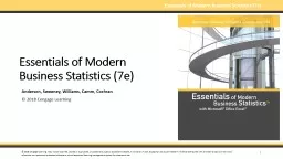 Essentials of Modern Business Statistics (7e)