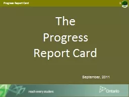 The  Progress  Report Card