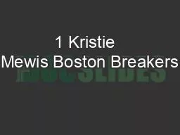 1 Kristie  Mewis Boston Breakers