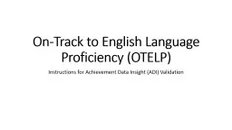 On-Track to English Language Proficiency (OTELP)