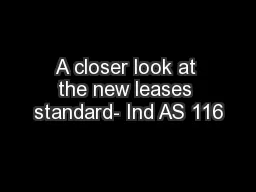 A closer look at the new leases standard- Ind AS 116
