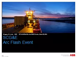 SCG&E Arc Flash Event