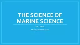 The Science of Marine Science